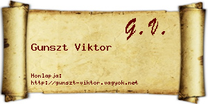 Gunszt Viktor névjegykártya